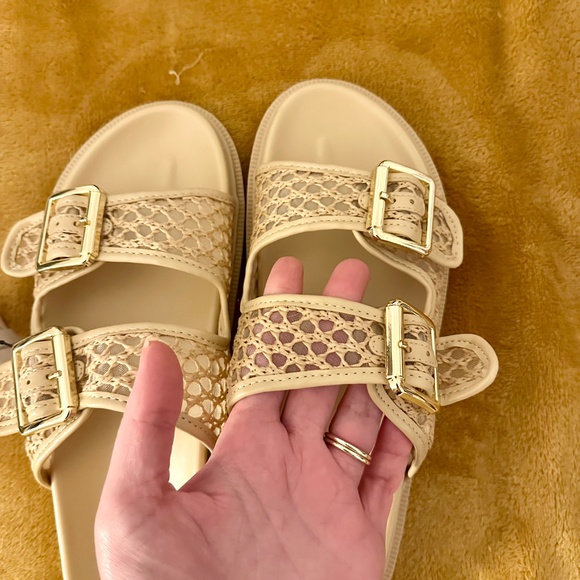 NWT Banana Republic Rattan Double Strap Sandals - Picture 8 of 11